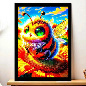 Tableau Abeille illustré à la main en Anjou