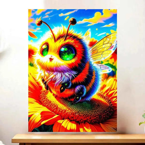 Tableau Abeille illustré à la main en Anjou