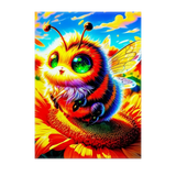 Tableau Abeille illustré à la main en Anjou