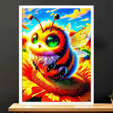 Tableau Abeille illustré à la main en Anjou