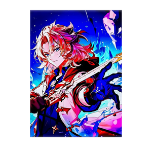 Affiche Albedo Genshin Impact illustrée à la main en Anjou