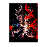 Affiche Asta Black Clover illustrée à la main en Anjou