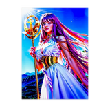Tableau Athéna Saint Seiya illustré à la main en Anjou