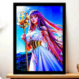 Poster Athéna Saint Seiya illustré à la main en Anjou