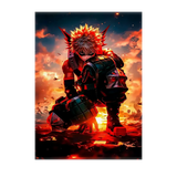 Poster Bakugo My Hero Academia illustré à la main en Anjou