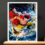 Poster Barbe Blanche One Piece illustré à la main en Anjou