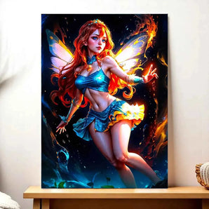 Tableau Bloom Winx illustré à la main en Anjou