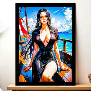 Affiche Boa Hancock One Piece illustrée à la main en Anjou