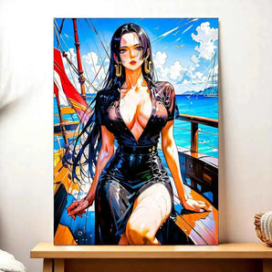 Tableau Boa Hancock One Piece illustré à la main en Anjou