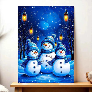 Tableau Bonhomme de Neige illustré à la main en Anjou