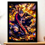 Cadre Noir Boruto Uzumaki Naruto illustré à la main en Anjou