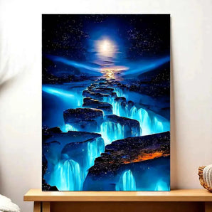 Tableau Cascade illustré à la main en Anjou
