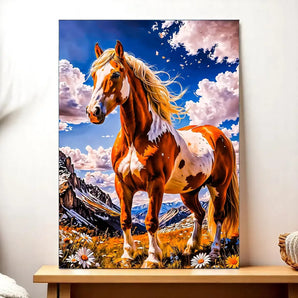 Tableau Cheval Majestueux illustré à la main en Anjou