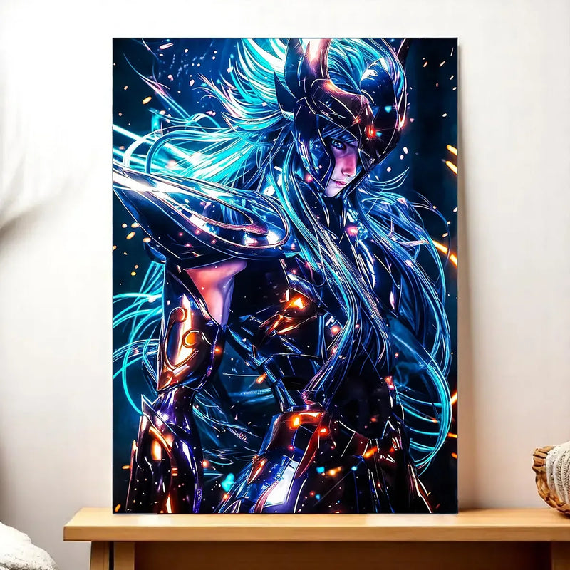 Tableau Aquarius Dark Saint Seiya illustré à la main en Anjou