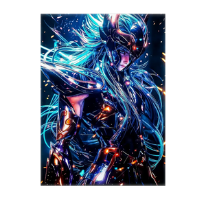 Poster Aquarius Dark Saint Seiya illustré à la main en Anjou