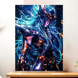 Affiche Aquarius Dark Saint Seiya illustrée à la main en Anjou
