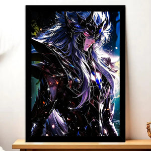 Cadre Noir Gémeau Dark Saint Seiya illustré à la main en Anjou