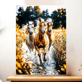 Affiche Chevaux Sauvages illustrée à la main en Anjou