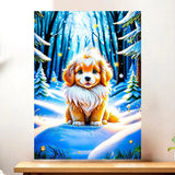 Affiche Chien Neige