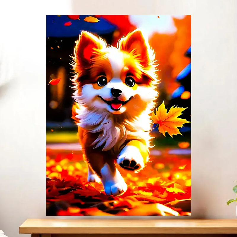 Affiche Chien Roux illustrée à la main en Anjou