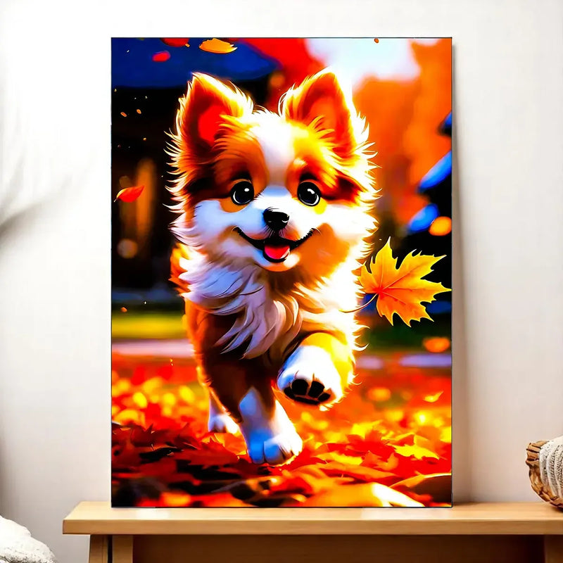 Tableau Chien Roux illustré à la main en Anjou
