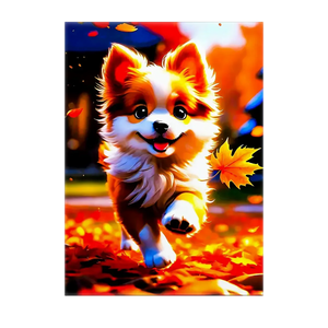 Poster Chien Roux illustré à la main en Anjou