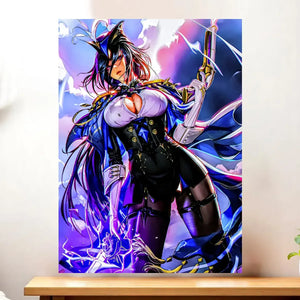 Affiche Clorinde Genshin Impact illustrée à la main en Anjou