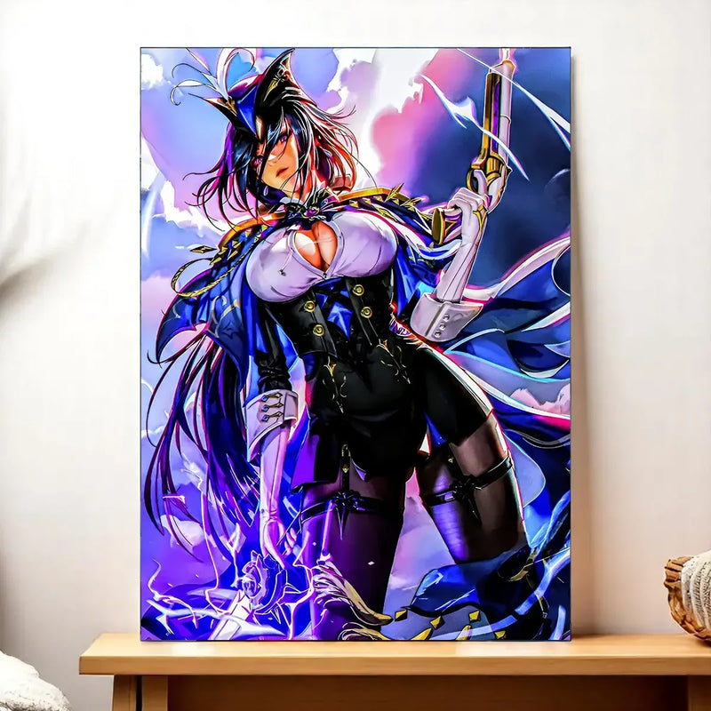 Tableau Clorinde Genshin Impact illustré à la main en Anjou