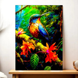 Tableau Colibri illustré à la main en Anjou