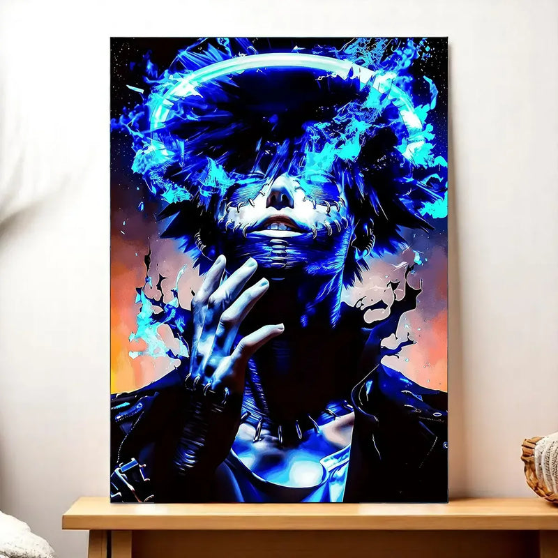 Tableau Dabi My Hero Academia illustré à la main en Anjou