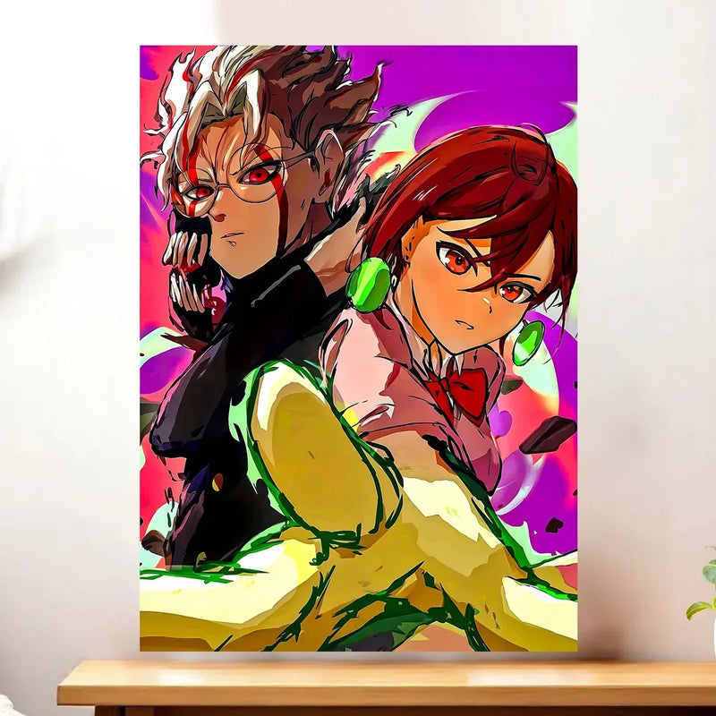 Affiche Dandadan illustrée à la main en Anjou
