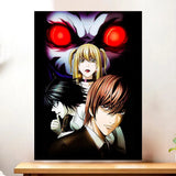 Affiche Personnages Death Note illustrée à la main en Anjou