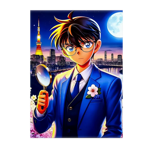 Poster Detective Conan illustré à la main en Anjou