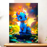 Affiche Dragon Bleu