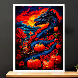 Cadre Blanc Dragon Halloween