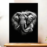 Affiche Éléphant Noir et Blanc illustrée à la main en Anjou