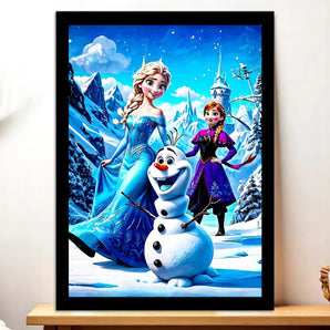 Cadre Noir Elsa illustré à la main en Anjou