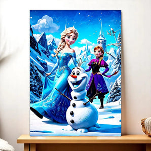 Tableau Reine des Neiges illustré à la main en Anjou