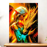 Affiche Femme et Dragon