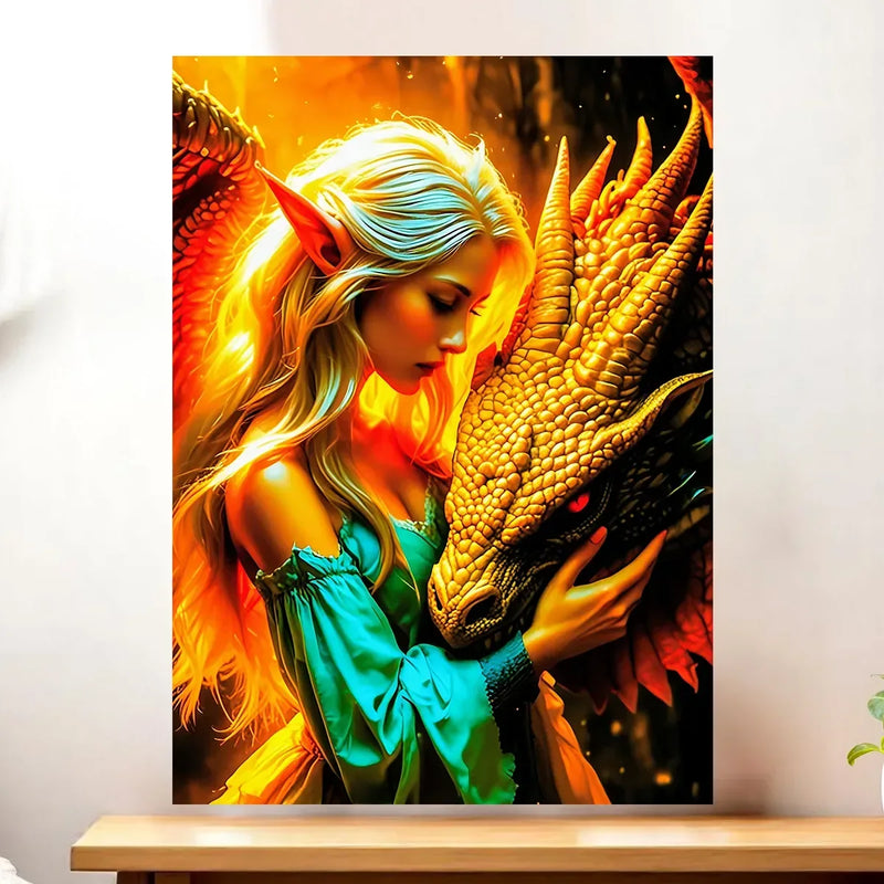 Affiche Femme et Dragon