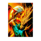 Poster Femme et Dragon