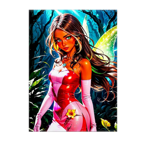 Poster Flora Winx illustré à la main en Anjou