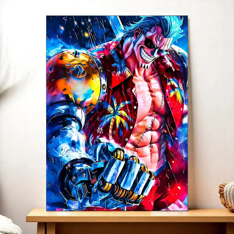 Tableau Franky One Piece illustré à la main en Anjou