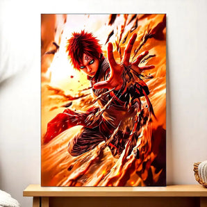 Tableau Gaara Naruto illustré à la main en Anjou