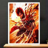 Cadre Blanc Gaara Naruto illustré à la main en Anjou