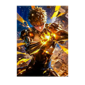 Poster Genos One Punch Man illustré à la main en Anjou