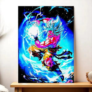 Tableau Goku Migatte Dragon Ball illustré à la main en Anjou