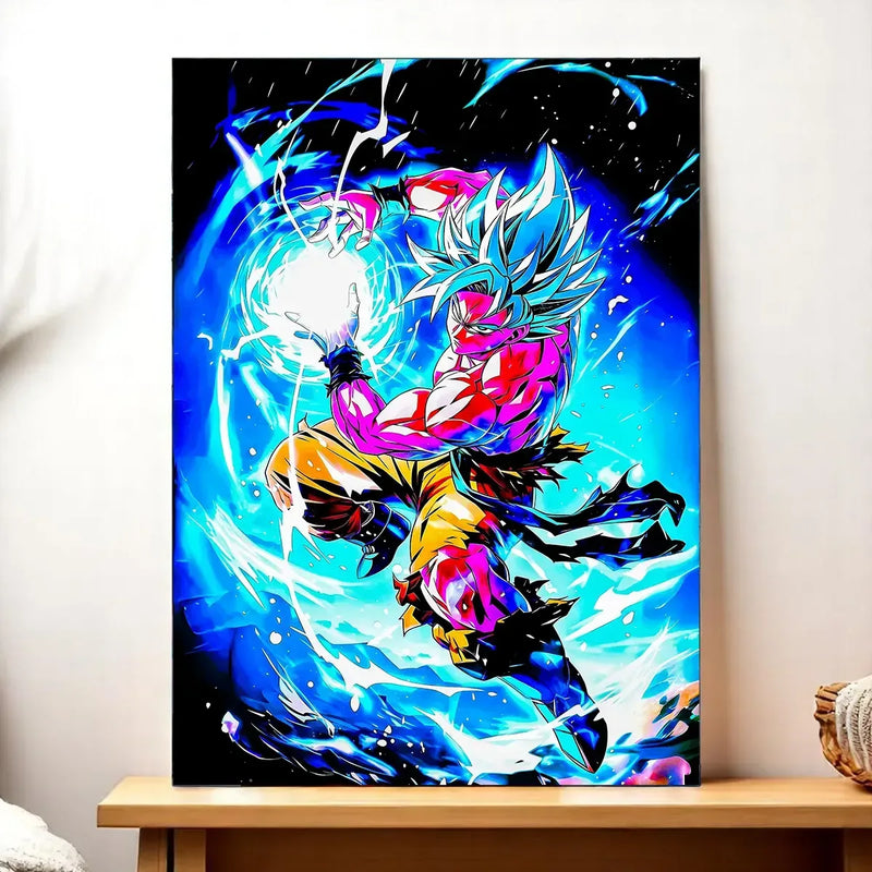 Tableau Goku Migatte Dragon Ball illustré à la main en Anjou