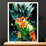 Cadre Blanc Gon Hunter x Hunter illustré à la main en Anjou