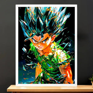 Cadre Blanc Gon Hunter x Hunter illustré à la main en Anjou